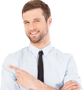 Man agreeing to the website care benefits by Hosting Photography